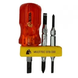 Multitec STB-330 6 In 1 Multibit Stubby Reversible Screw Driver Set image 1