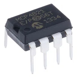 MCP4821 12 Bit Voltage Output Digital to Analog Converter (DAC) with SPI Interface IC DIP-8 Package image 1