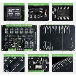 Waveshare Industrial Modbus RTU 8-Channel Relay Module RS485 Bus, Multi Protection image 2