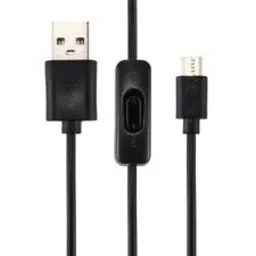 USB to Micro USB Cable 1.5 Meter Black With ON/OFF Switch Power Control For Raspberry Pi image 1