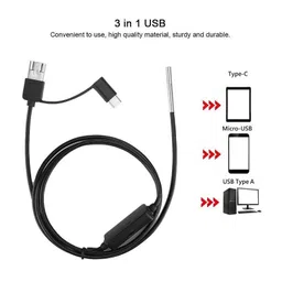 INSKAM USB and Android OTG Endoscope 3in1 Borescope 3.9mm Ultra thin Waterproof Inspection Snake Camera with LED Light image 2