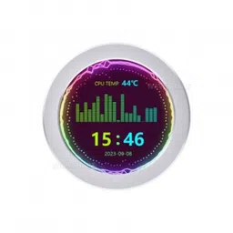 Waveshare 2.1/2.8 Inch USB Monitor, IPS Panel, Water Cooler Screen, PC case Secondary Screen, 480480 Resolution, With Music Spectrum Analysis Function image 1