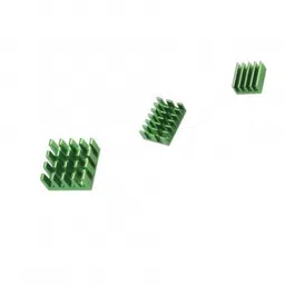 Green 3 in 1 Heat Sink Set Aluminum for Raspberry Pi 4 Model B image 1