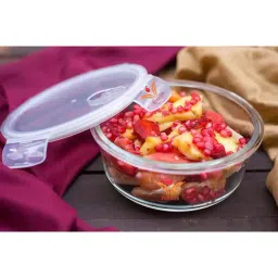 Femora Borosilicate Glass Round Microwave Safe Container (380 ml) - Set of 2 image 2