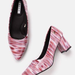 ELLE Printed Block Heel Pumps-54
