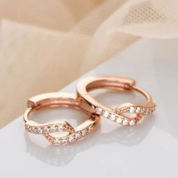Zavya 92.5 Sterling Silver Radiant Cubic Zirconia Elegance Hoop Earrings for Women-image-75