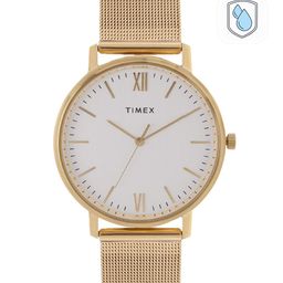 Timex Men White Dial & Gold Toned Analogue Watch TW0TG8010-image-21