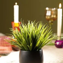 Pure Home and Living Green Artificial Grass in Ceramic Pot-19