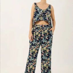 SAY Navy Blue Printed Pyjamas Set-image-11