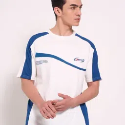 Ajile By Pantaloons White Relaxed Fit Colour Block T-Shirt-image-28