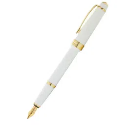 Cross White & Gold Resin Fountain Pen-picture-42