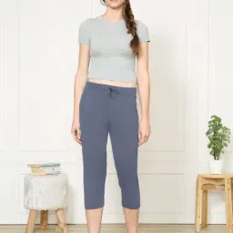 Van Heusen Pewter Blue Capri Length Lounge Pants-image-45
