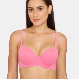Zivame Pink Under wired Padded T Shirt Bra-image-17