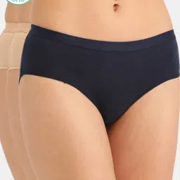 Inner Sense Navy & Skin Hipster Panty Set - Pack of 3-picture-1