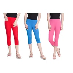 Dollar Missy Multicolor Slim Fit Capris Pack of - 3-picture-18