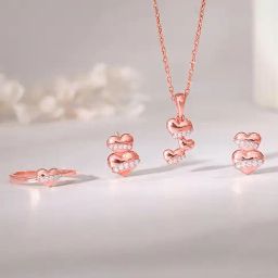 GIVA 925 Sterling Silver Rose Gold Set for Women-image-43