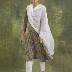 Folksong By W White Cotton Dupatta-picture-13