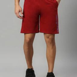 Fitz Red Regular Fit Printed Shorts-picture-16