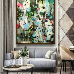 The Art House Abstract Multicolor Canvas Painting-picture-21