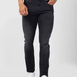 Spykar Carbon Black Cotton Regular Fit Jeans-image-56
