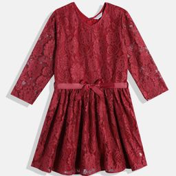 U.S. Polo Assn. Kids Girls Self Design Fit & Flare Dress-image-37