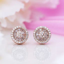 Zavya 92.5 Sterling Silver Celestial Circles Stud Earrings for Women-image-33