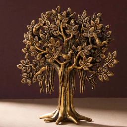 Fabindia Home Mehnoor Gold Brass Antiqued Mehnoor Decorative Tree-17