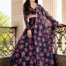 F Plus Fashion Net Semi-Stitched Lehenga Choli-image-97