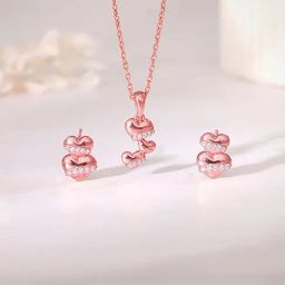GIVA 925 Sterling Silver Rose Gold Set for Women-image-41