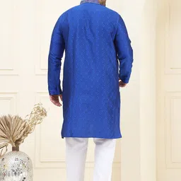 SOJANYA PLUS Men Regular Kurta with Pyjamas image 5