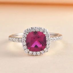 Ornate Jewels 925 Silver Princess Cut Red Ruby Casual Ring-image-65