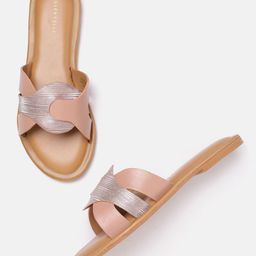 Allen Solly Women Open Toe Flats With Shimmer Detail-57