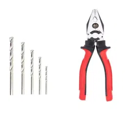 Hillgrove 5 Pcs Masonry Drill Bit Set with 203.2 mm (8 Inch) Combinational Plier, HGCM453M1-1