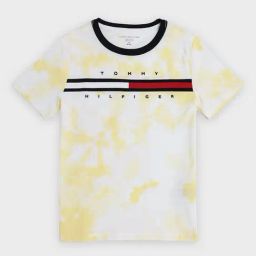 Tommy Hilfiger Kids Yellow Over Dyed Regular Fit T-Shirt-picture-37