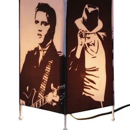green girgit White Printed The Legends Column Table Lamp image 3