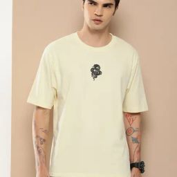 Difference Of Opinion White Cotton Loose Fit Printed T-Shirt-image-26