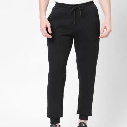 Sweet Dreams Black Fleece Regular Fit Solid Pyjama-picture-10