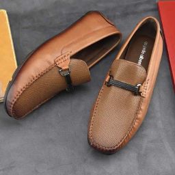 Pelle Albero Men's Tan Casual Loafers-image-56