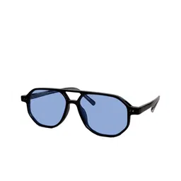 JODYKOES Unisex Blue Lens & Blue Aviator Sunglasses with-image-37