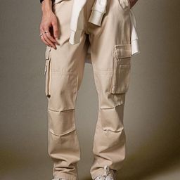 DeFacto Men Mid-Rise Pure Cotton Cargos-image-44