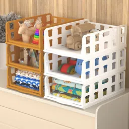 Kuber Industries White Set of 6 Reusable Drawer Organiser Organisers-7