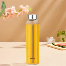 Borosil Artisan Series Sintra Transparent Glass Bottle with Metal Lid - 550ml-14