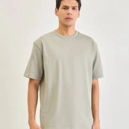 Lindbergh Grey Oversized T-Shirt-image-28