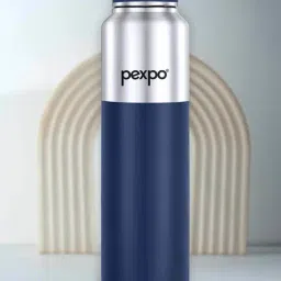 Pexpo Silver & Denim Blue Stainless Steel Vacuum Insulated Water Bottle (1000 ml)-image-34