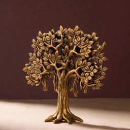 Fabindia Home Mehnoor Gold Brass Antiqued Mehnoor Decorative Tree-41
