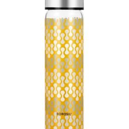 Borosil Artisan Series Vista Transparent Glass Wide Mouth Bottle with Metal Lid - 550ml-23