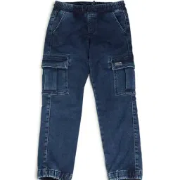 US Polo Kids Boys Blue Cotton Solid Jeans-image-68
