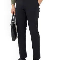 Harfun Men Solid Boardroom Smart Relaxed Fit Trouser-image-76