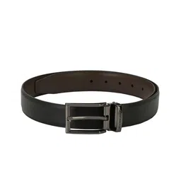 Pacific Gold Men Black & Brown Textured Reversible Belt-image-49