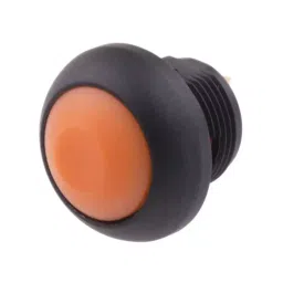 RS PRO Miniature Push Button Switch SPST Momentary 13.6 mm Pc Pin Orange, 8207603-26